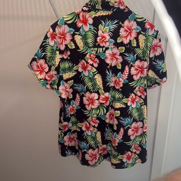 Men’s Allegra Hawaiian Floral Short Sleeve Men’s Button Down 46 Large - Picture 7 of 8